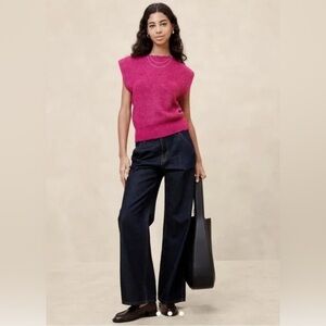 NWOT BANANA REPUBLIC COZY RIBBED SWEATER TANK, SIZE S